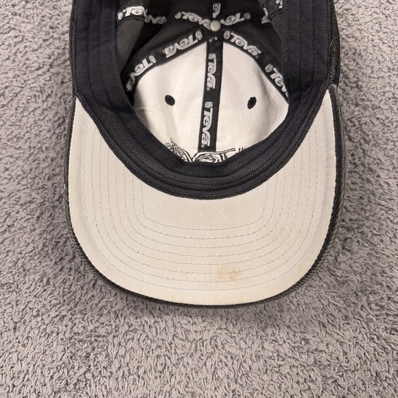 Teva Hat Cap Adult One Size Black Corduroy Baseball Outdoor Hiking Gorp - Picture 7 of 9
